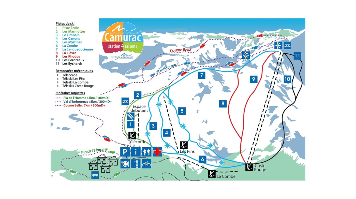 piste map for Camurac