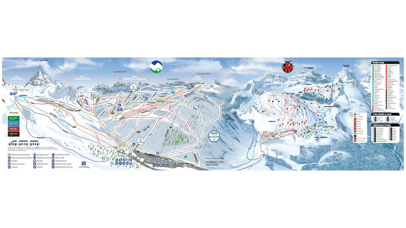 piste map for Candanchú
