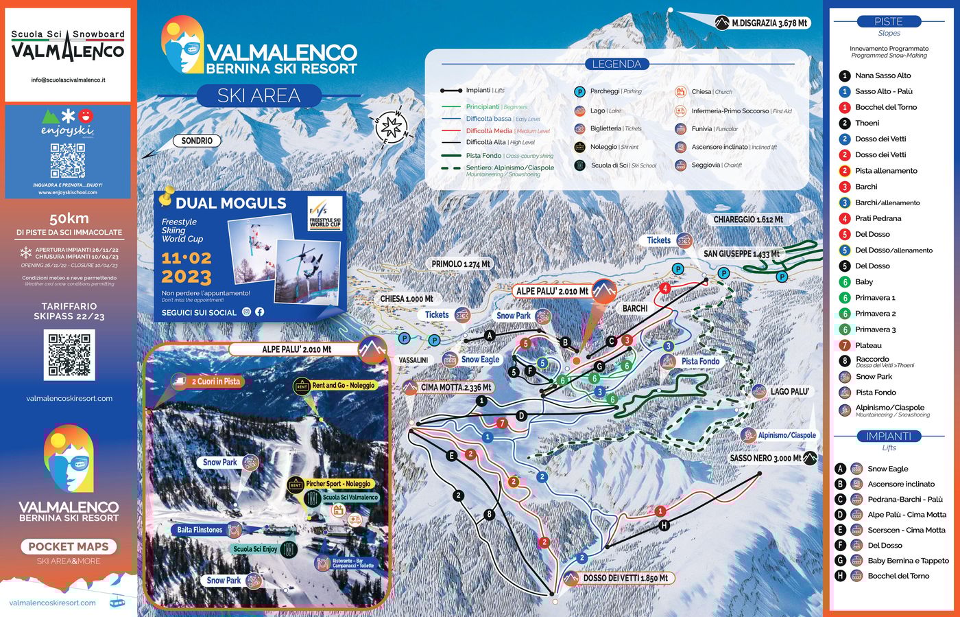 piste map for Caspoggio - Valmalenco