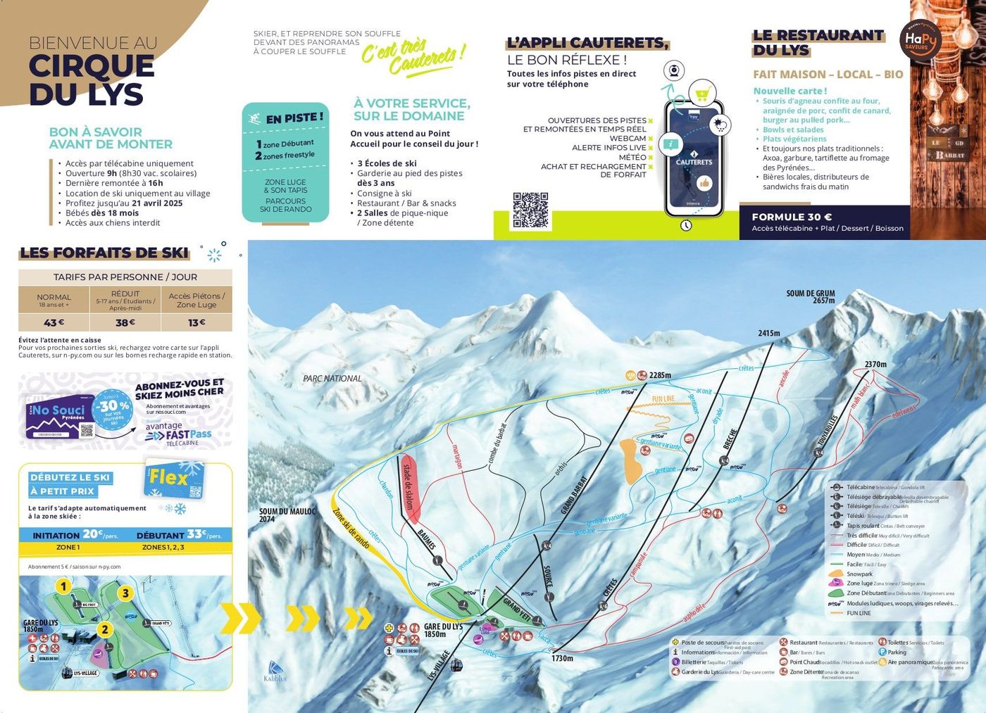 piste map for Cauterets