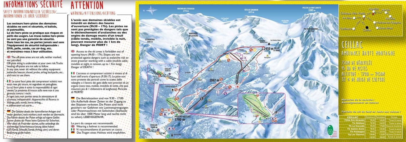 piste map for Ceillac