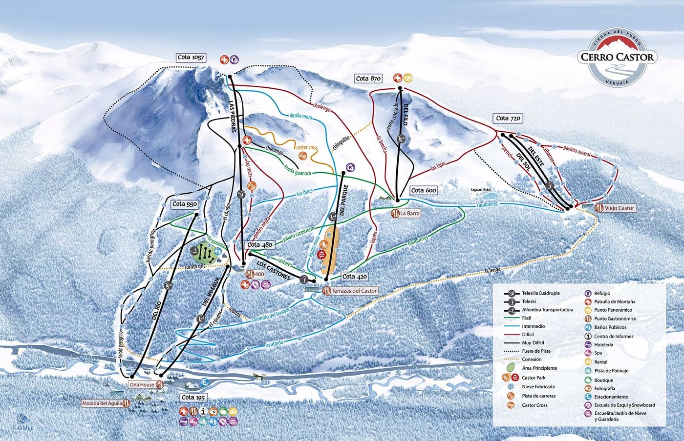 piste map for Cerro Castor