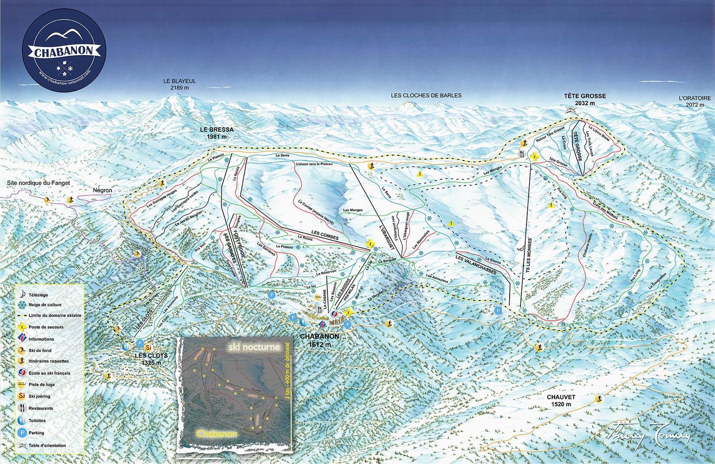 piste map for Chabanon