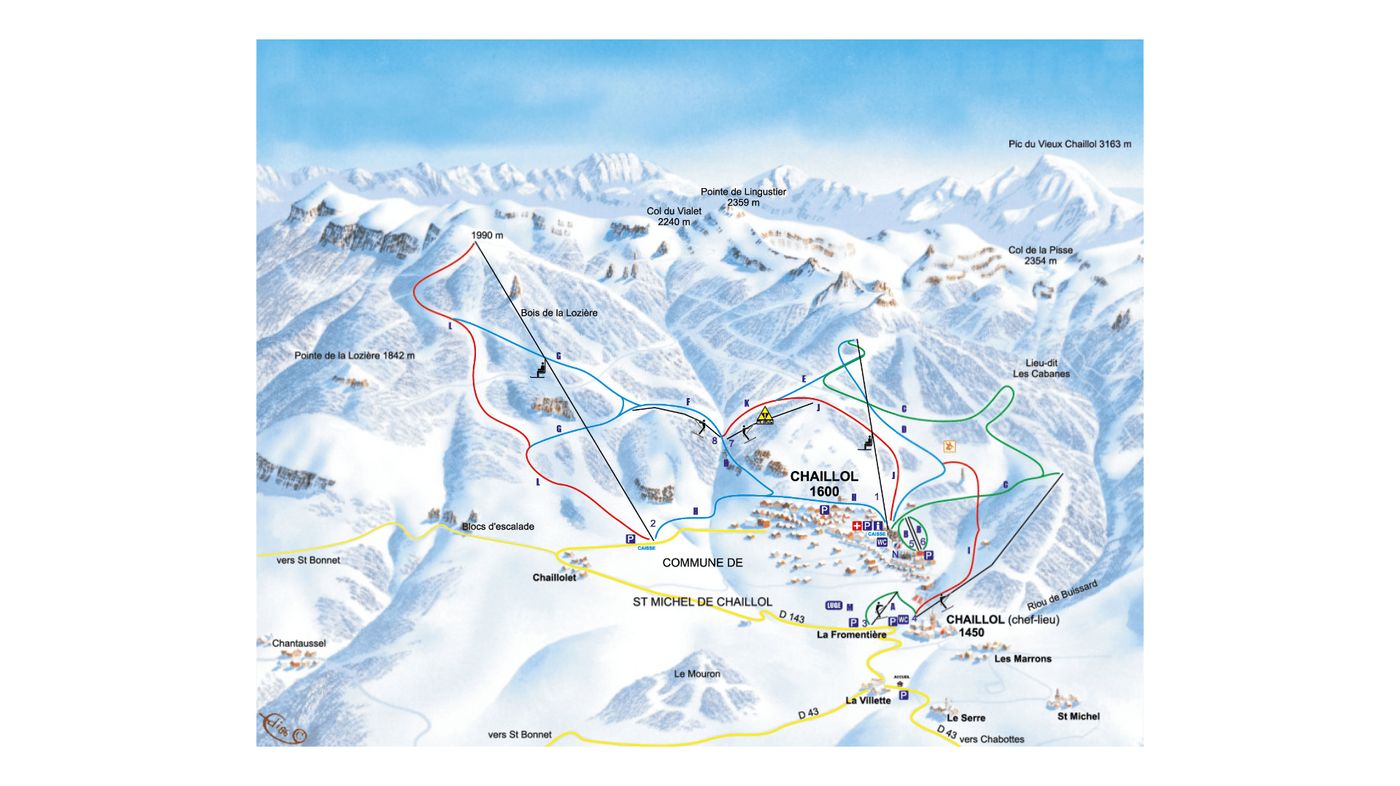 piste map for Chaillol