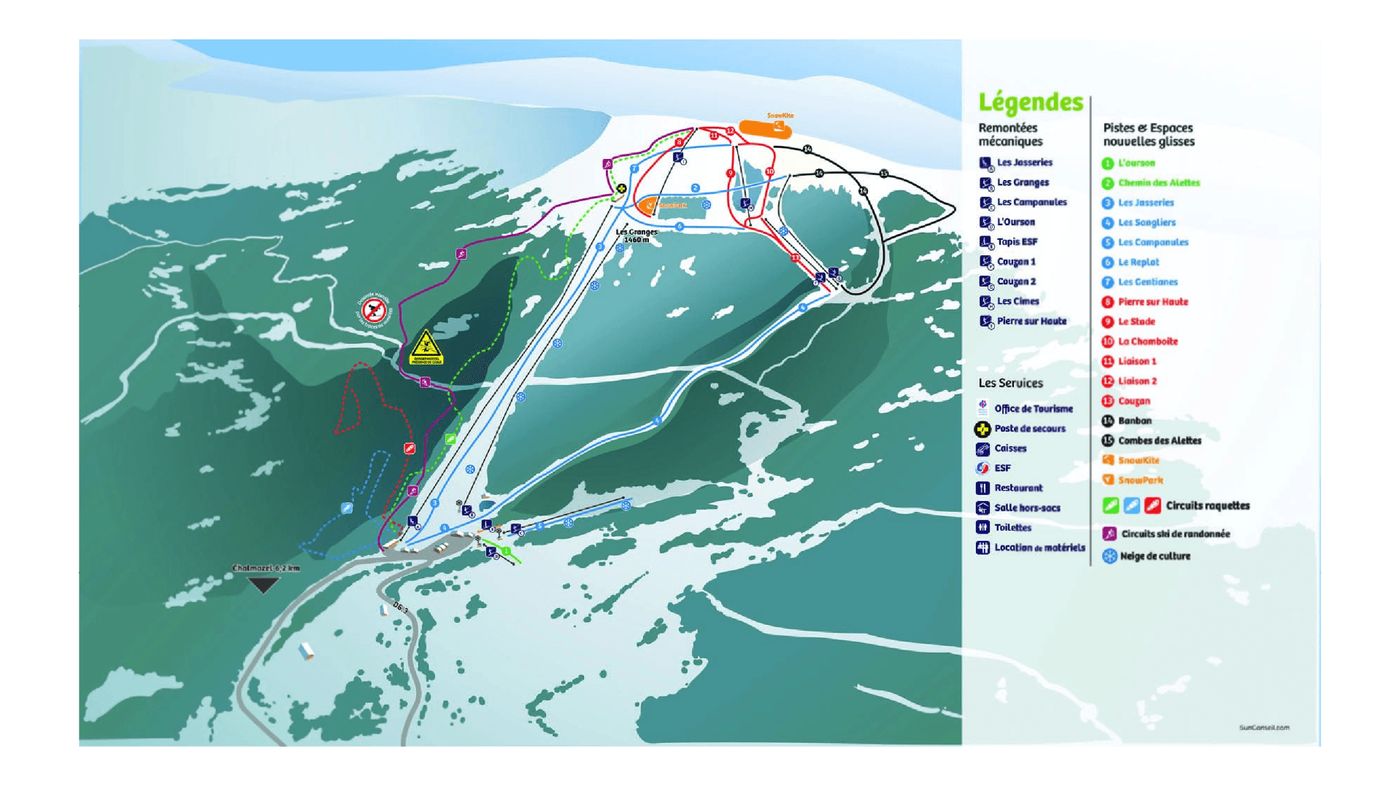 piste map for Chalmazel
