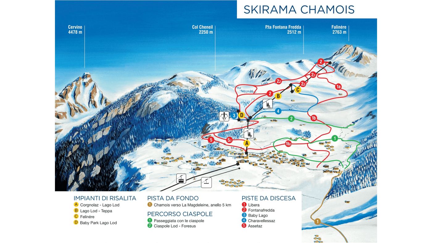 piste map for Chamois