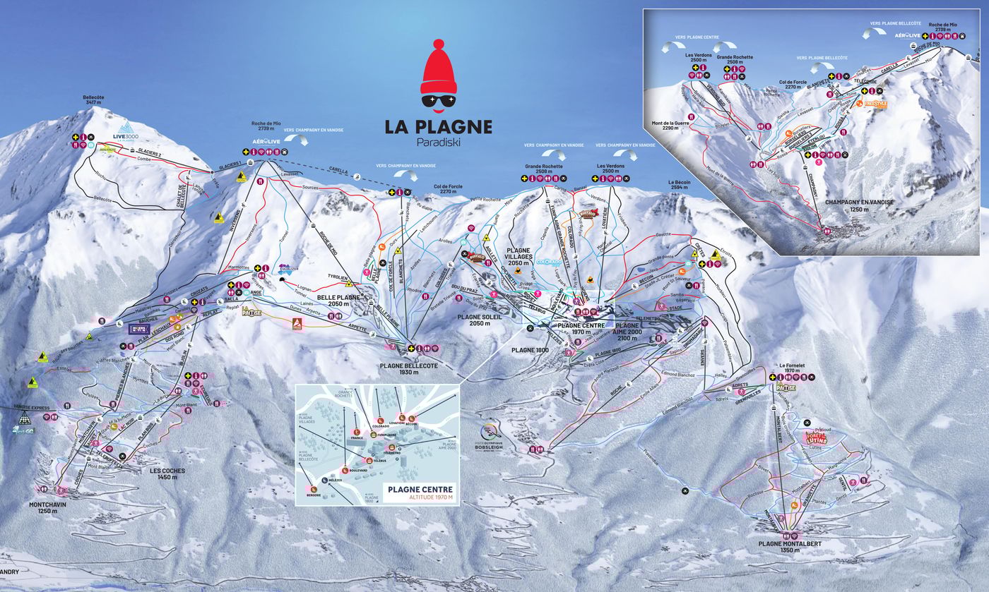 piste map for Champagny en Vanoise
