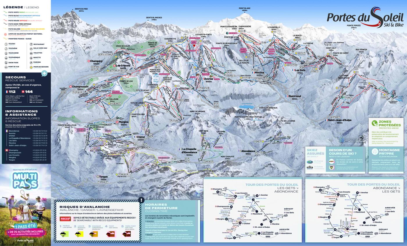 piste map for Champéry