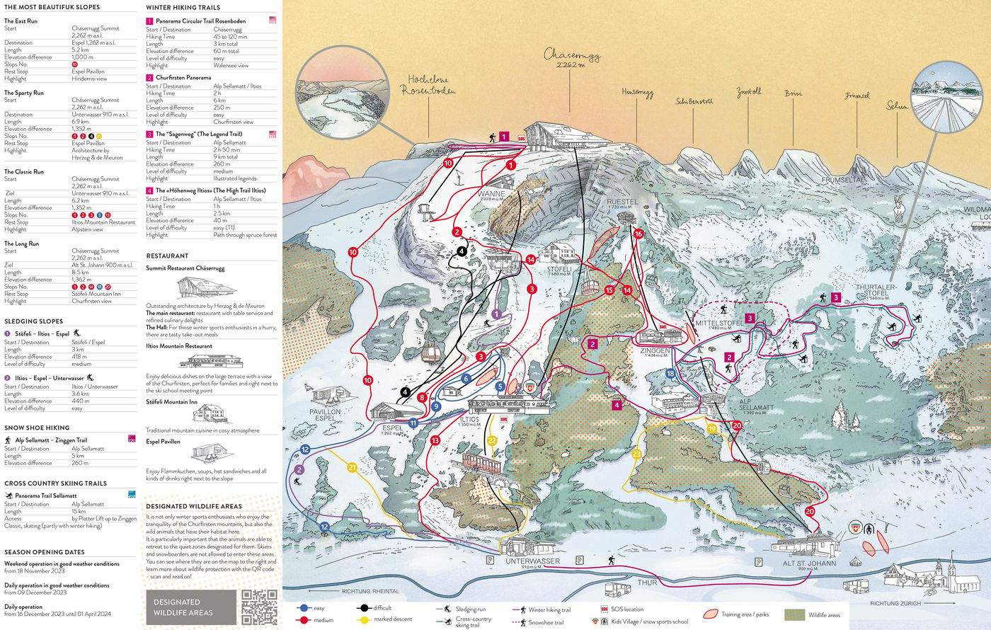 piste map for Chäserrugg - Toggenburg