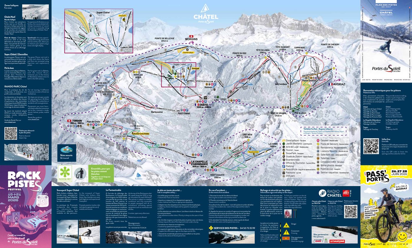 piste map for Châtel