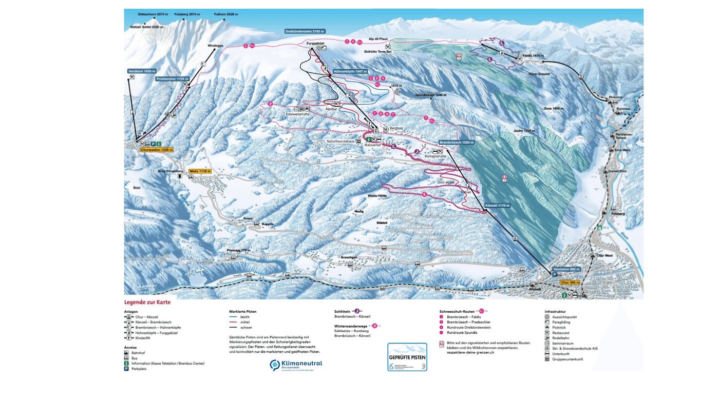 piste map for Chur