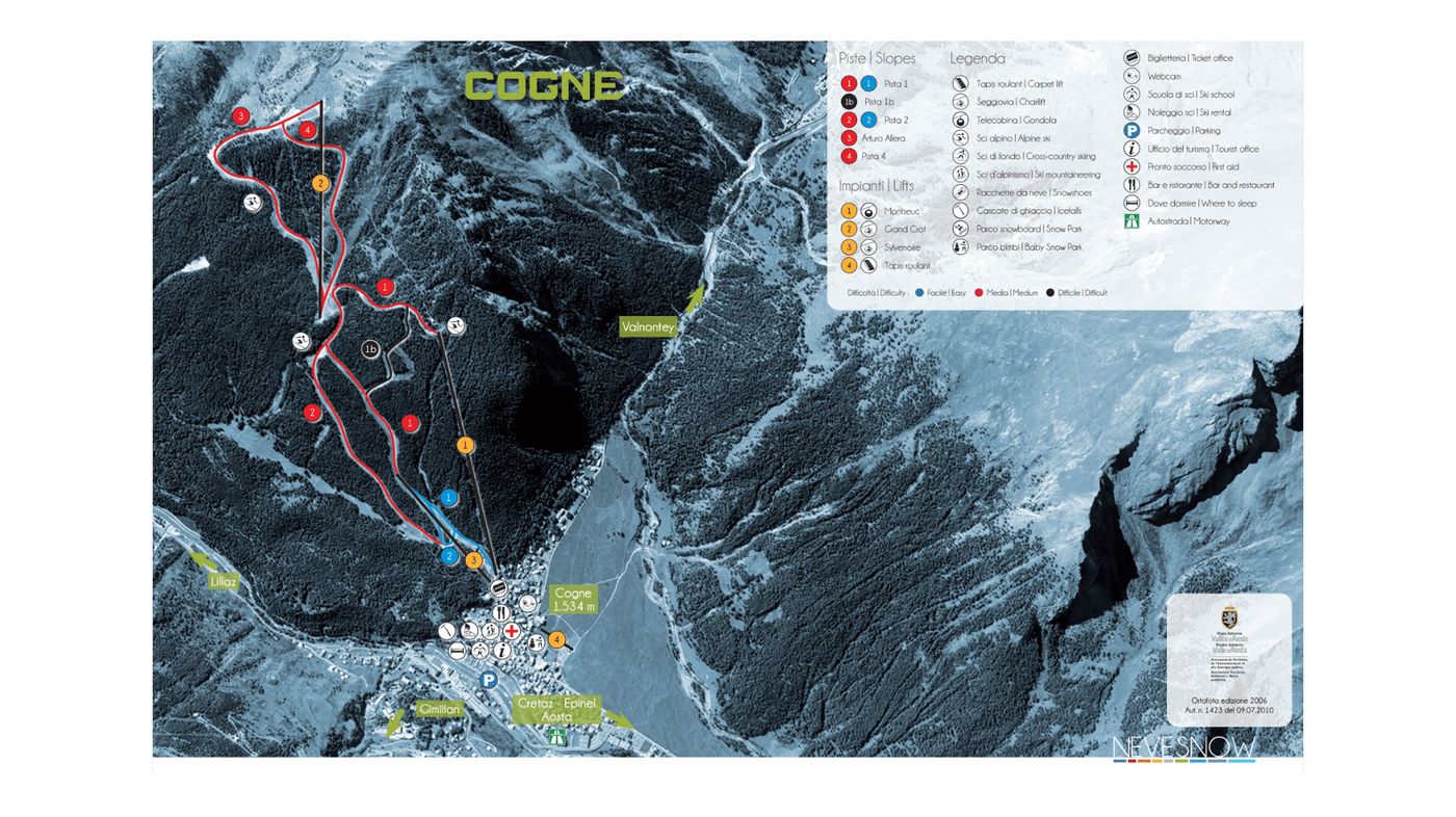 piste map for Cogne
