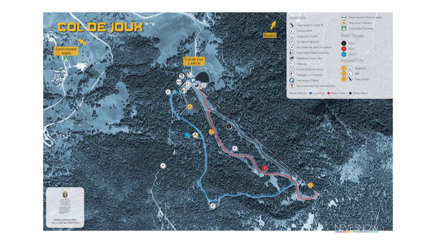 piste map for Colle di Joux