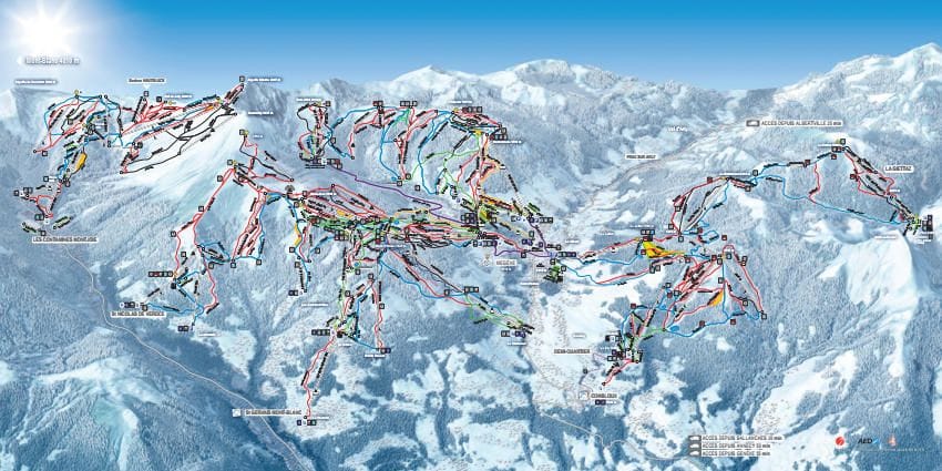 piste map for Combloux