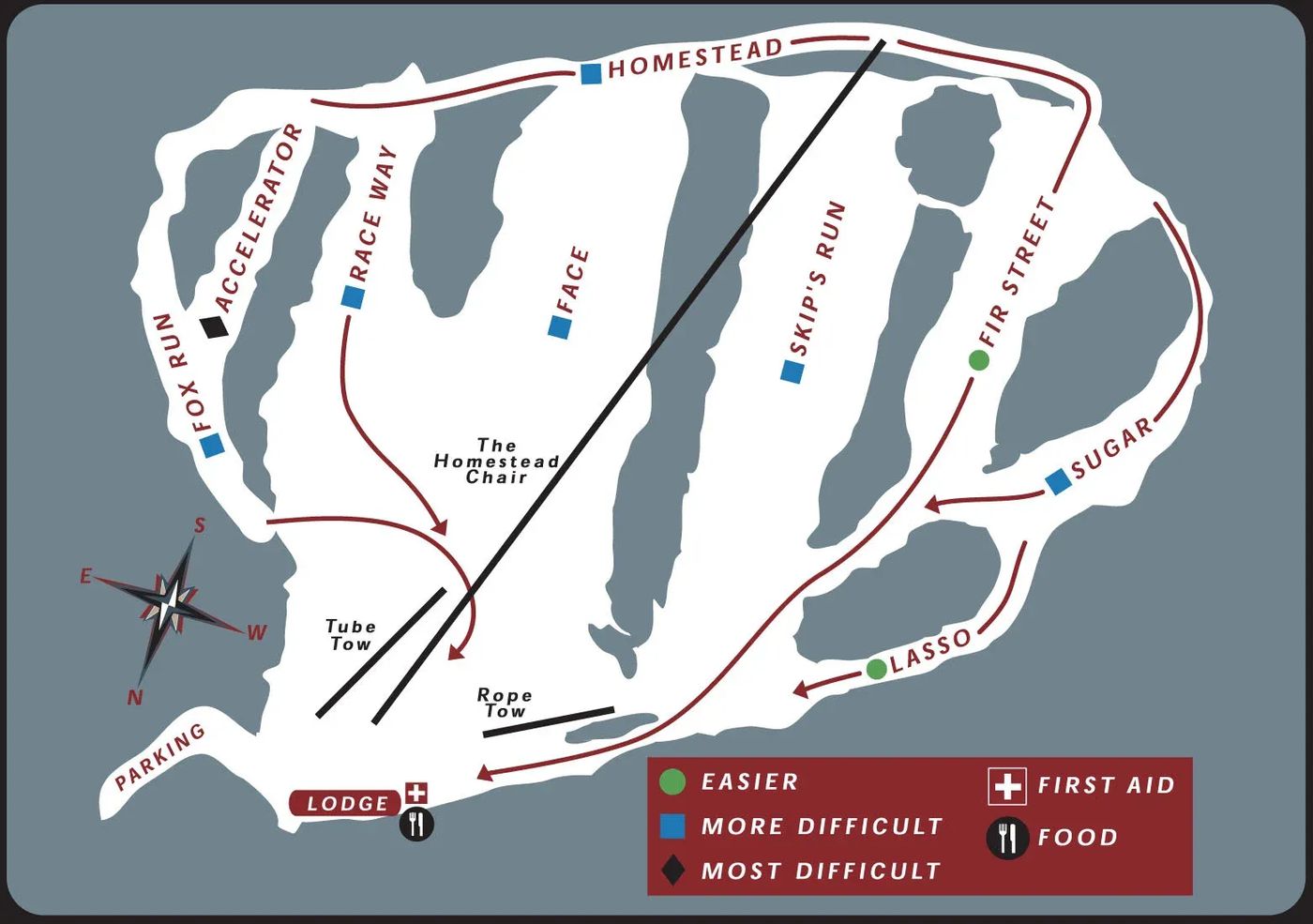 piste map for Cooper Spur