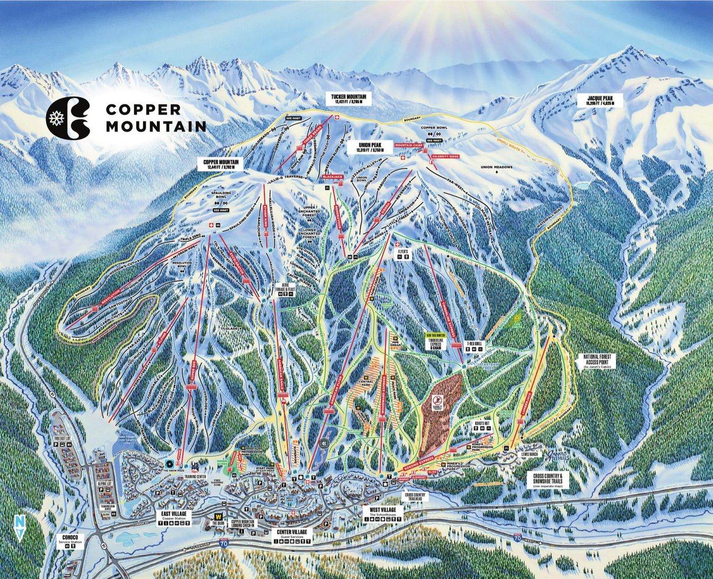 piste map for Copper Mountain