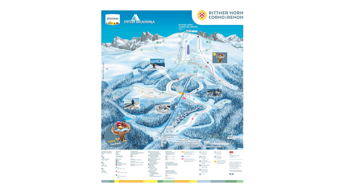piste map for Corno del Renon / Rittner Horn