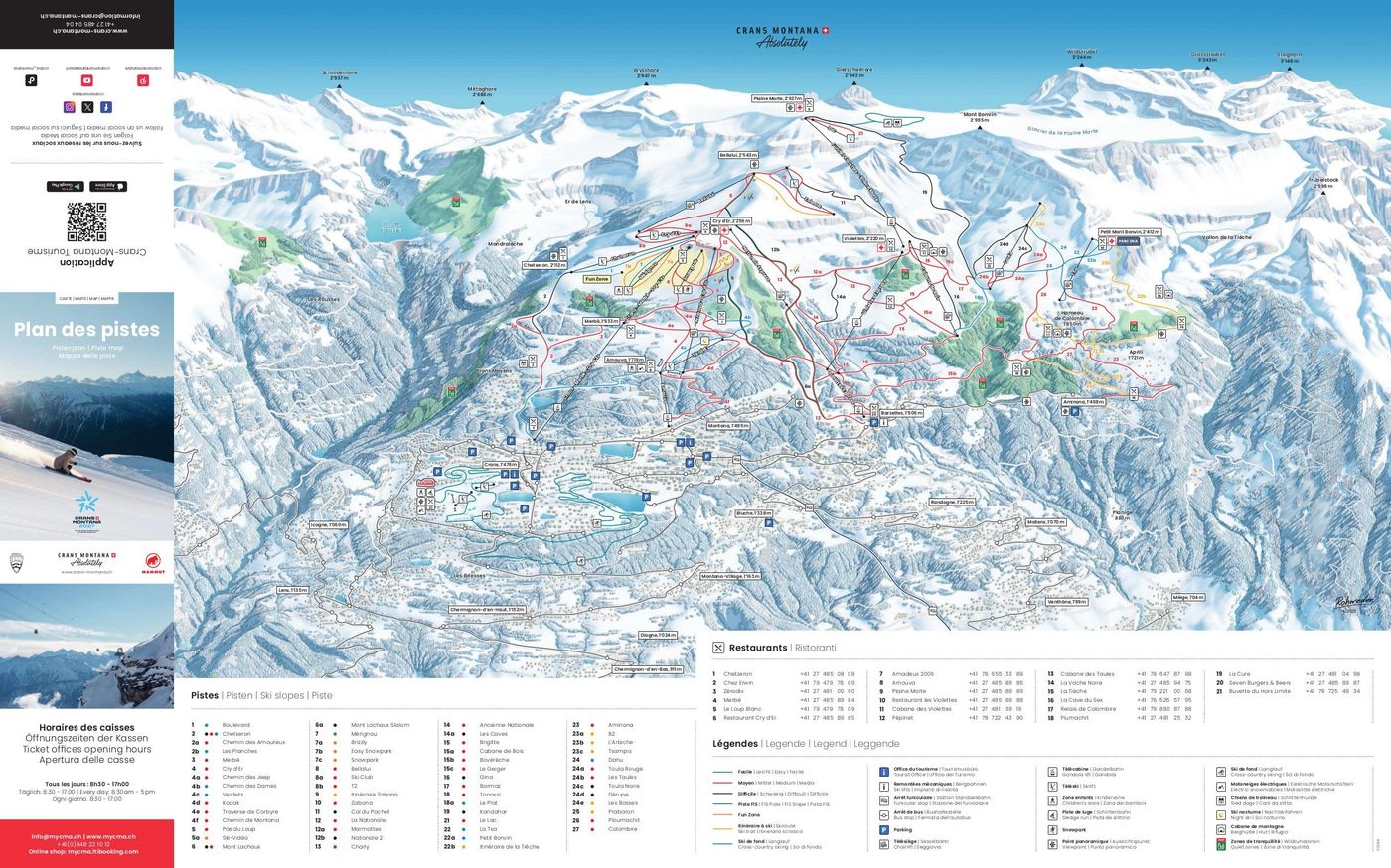 piste map for Crans Montana
