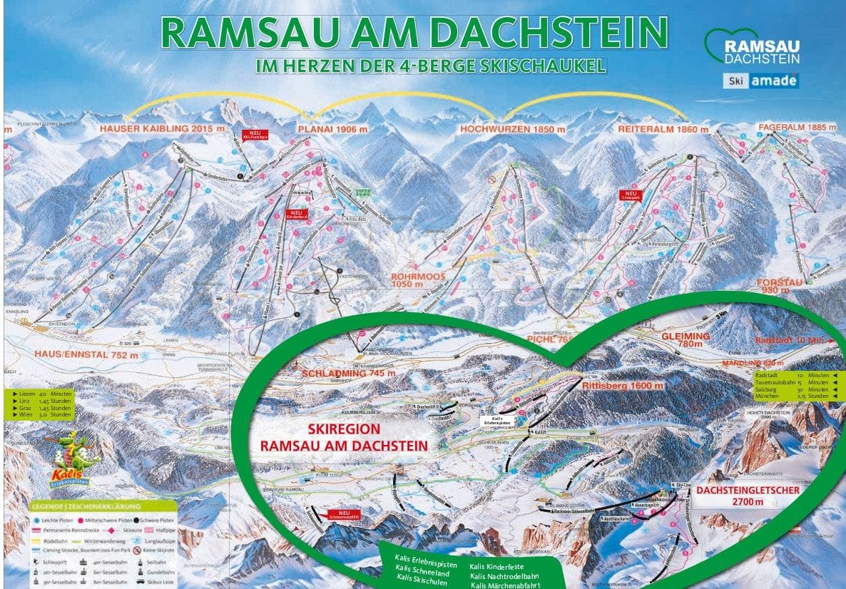 piste map for Dachstein West