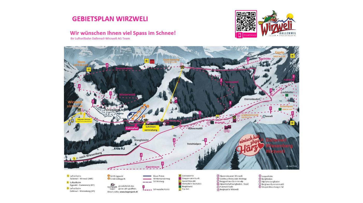 piste map for Dallenwil - Wirzweli