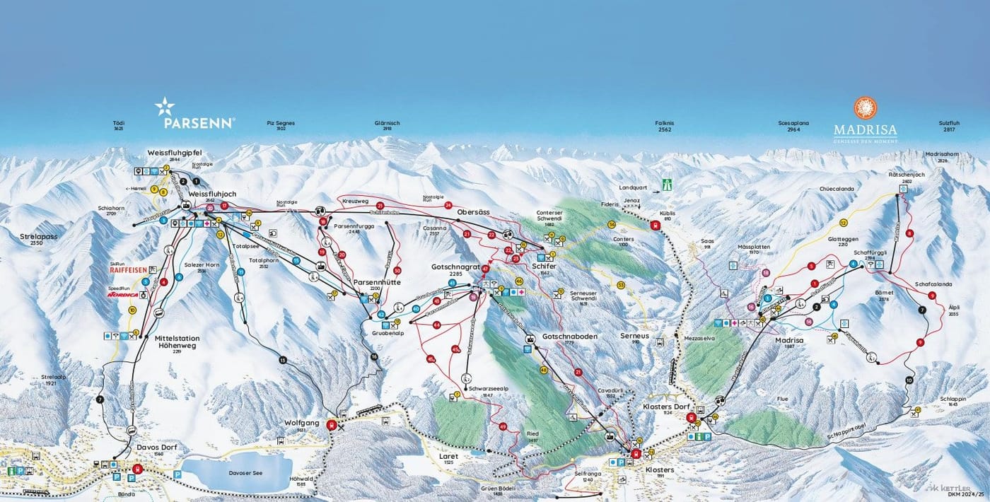 piste map for Davos Klosters