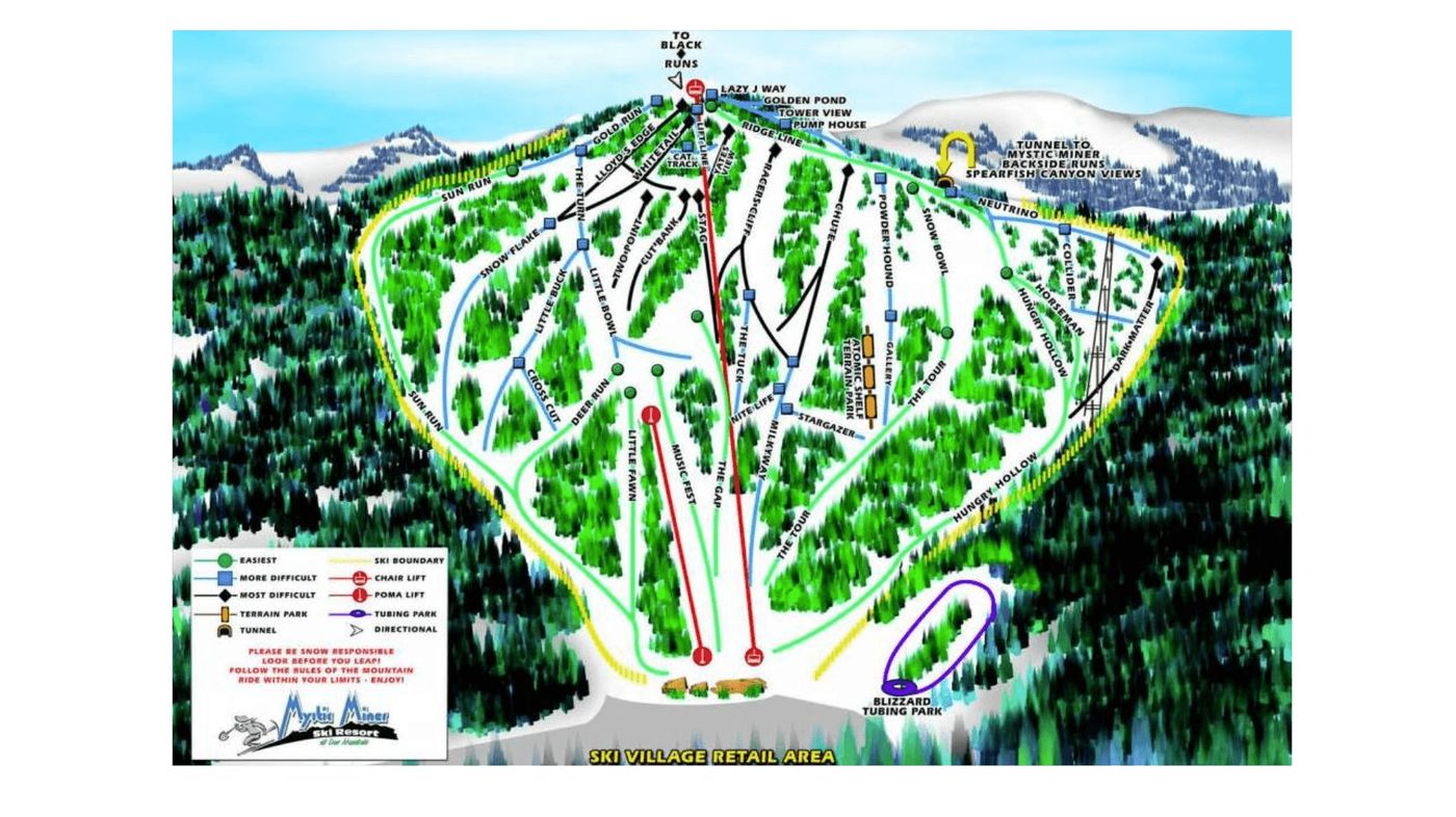 piste map for Deer Mountain Village