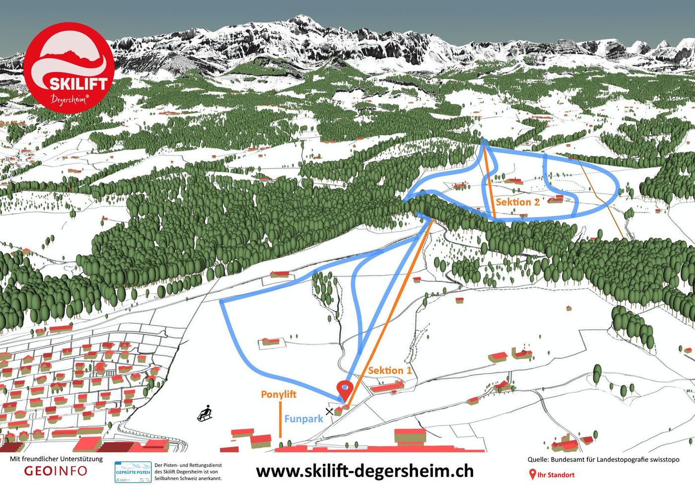 piste map for Degersheim