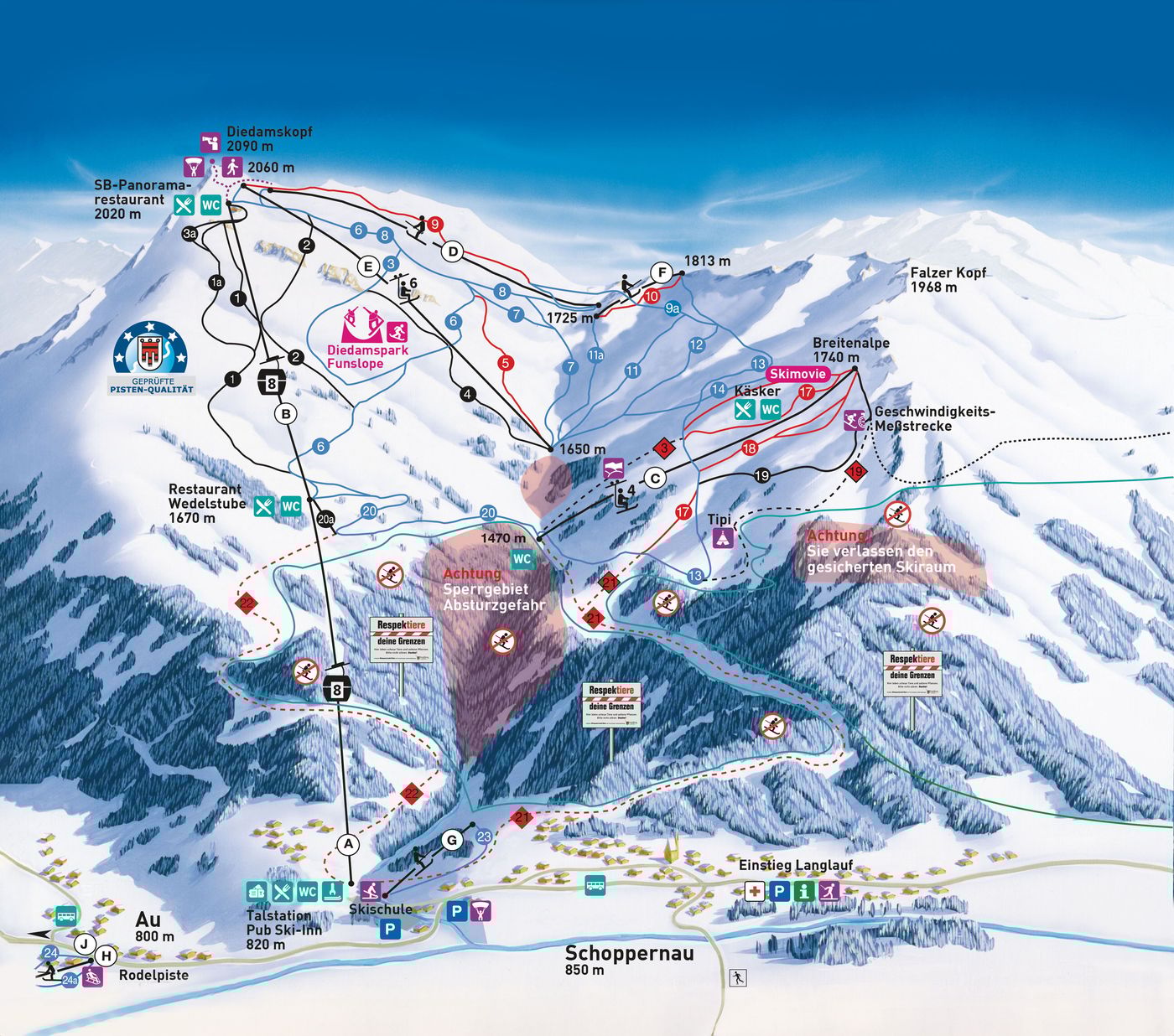 piste map for Diedamskopf
