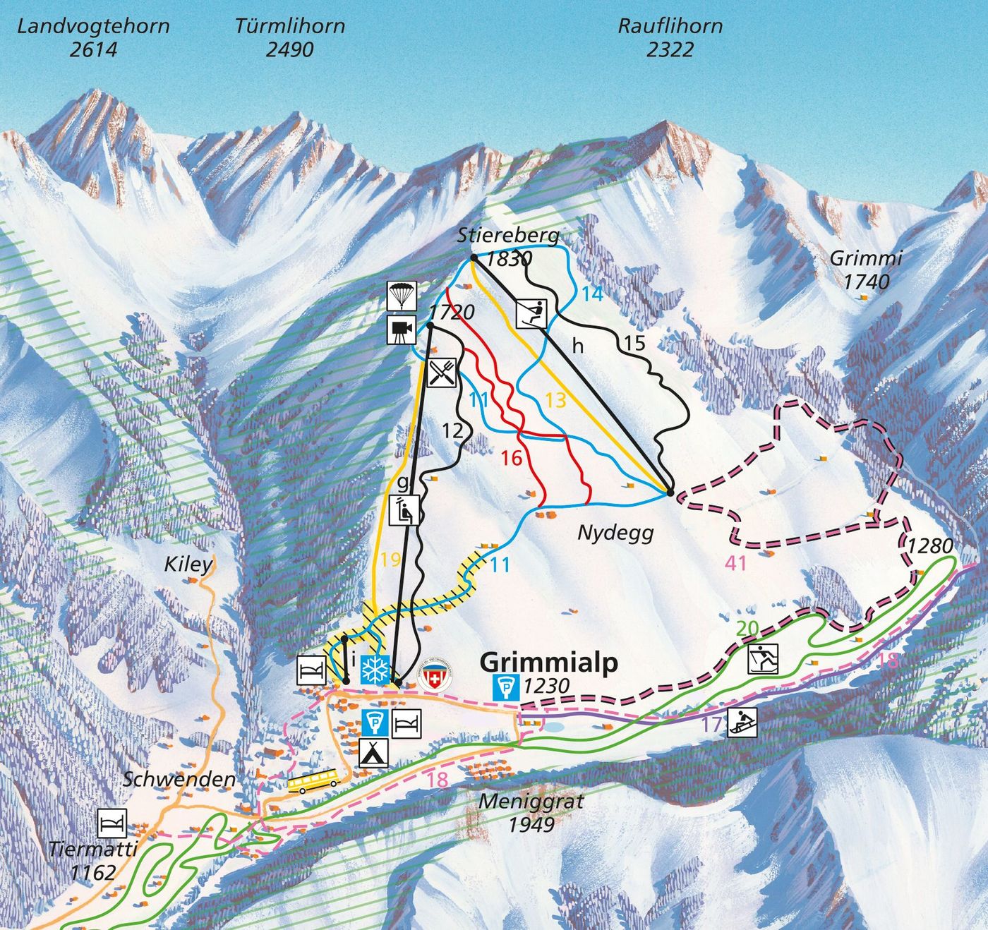 piste map for Diemtigtal - Grimmialp