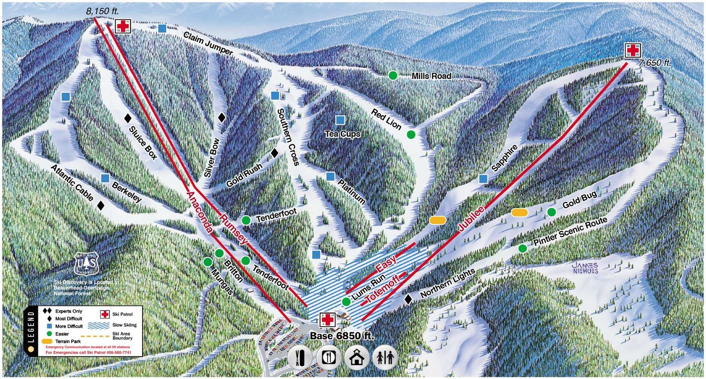 piste map for Discovery Ski Area