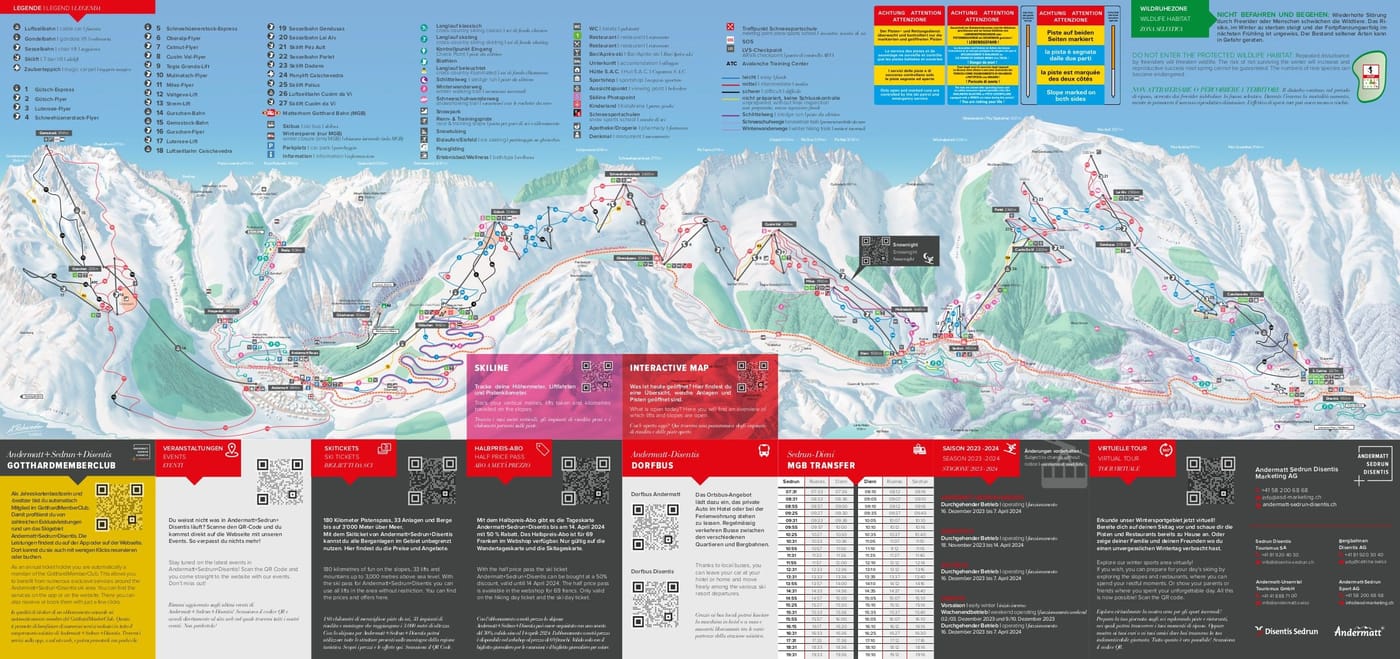 piste map for Disentis 3000