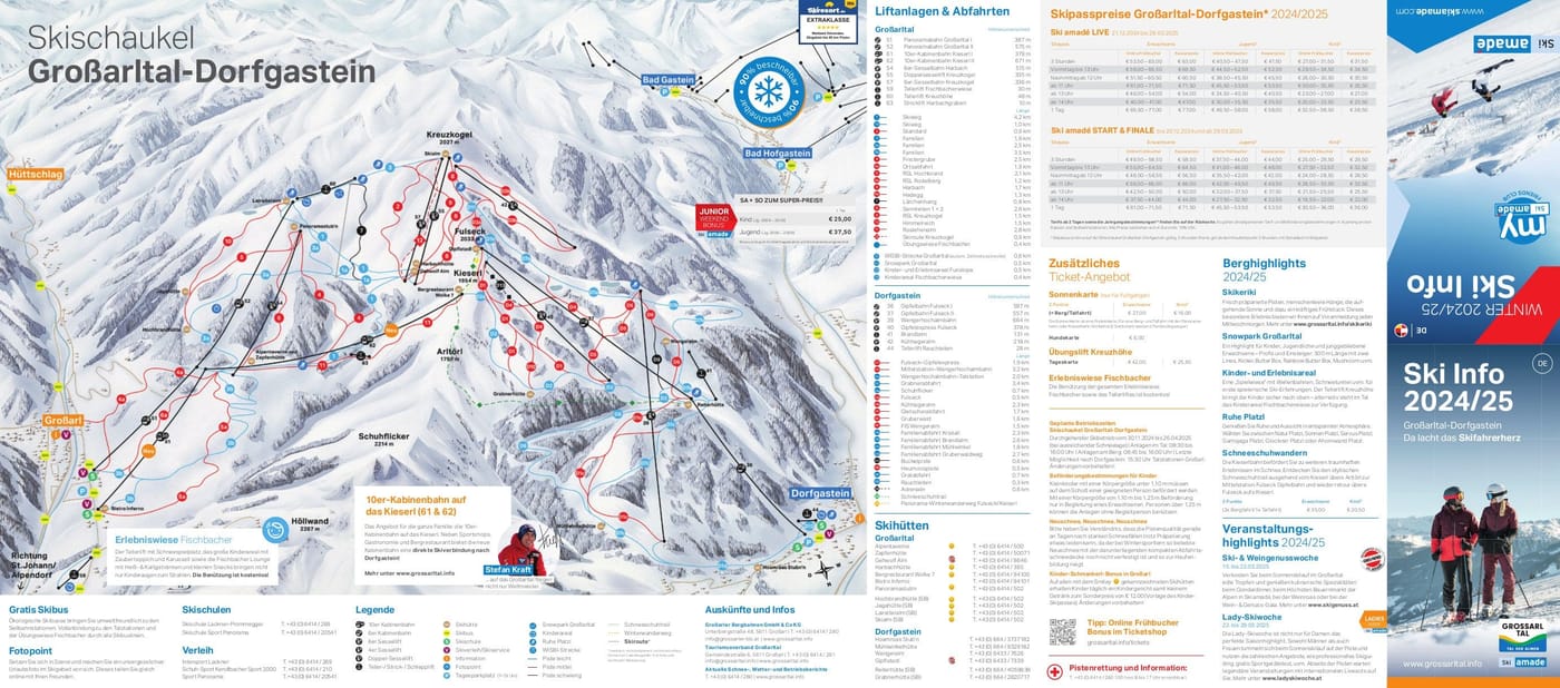 piste map for Dorfgastein - Großarltal