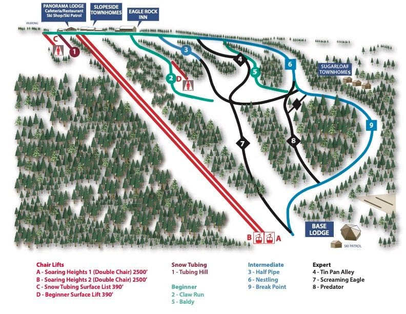 piste map for Eagle Rock