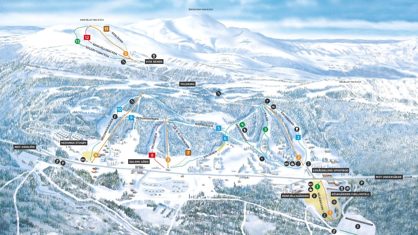 piste map for Edsåsdalen