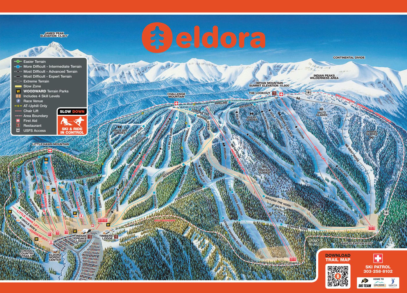 piste map for Eldora Mountain Resort