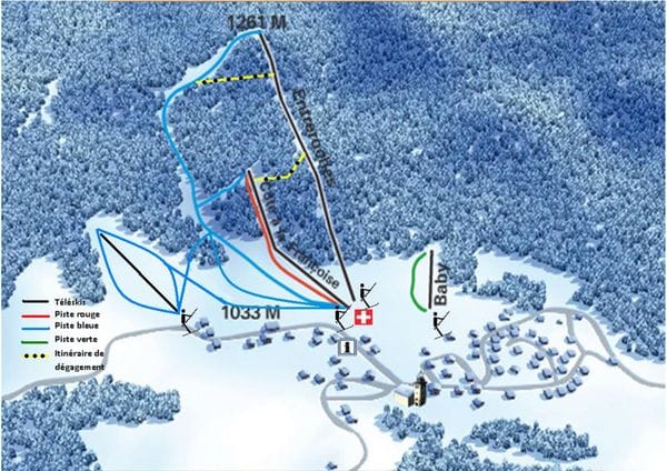 piste map for Espace Alpin Bellefontaine