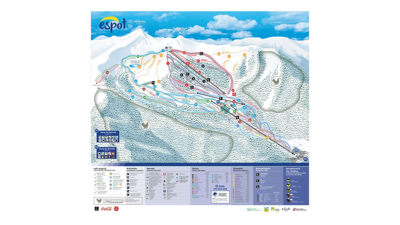piste map for Espot Esquí