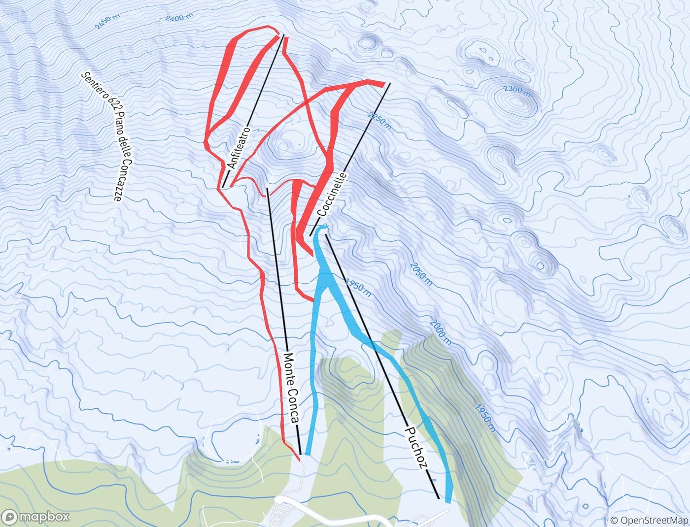 piste map for Etna Nord - Linguaglossa