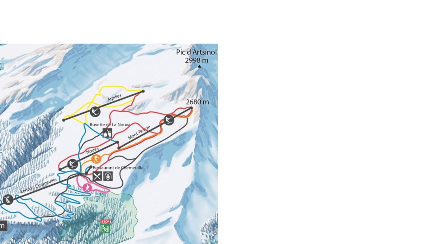 piste map for Evolène