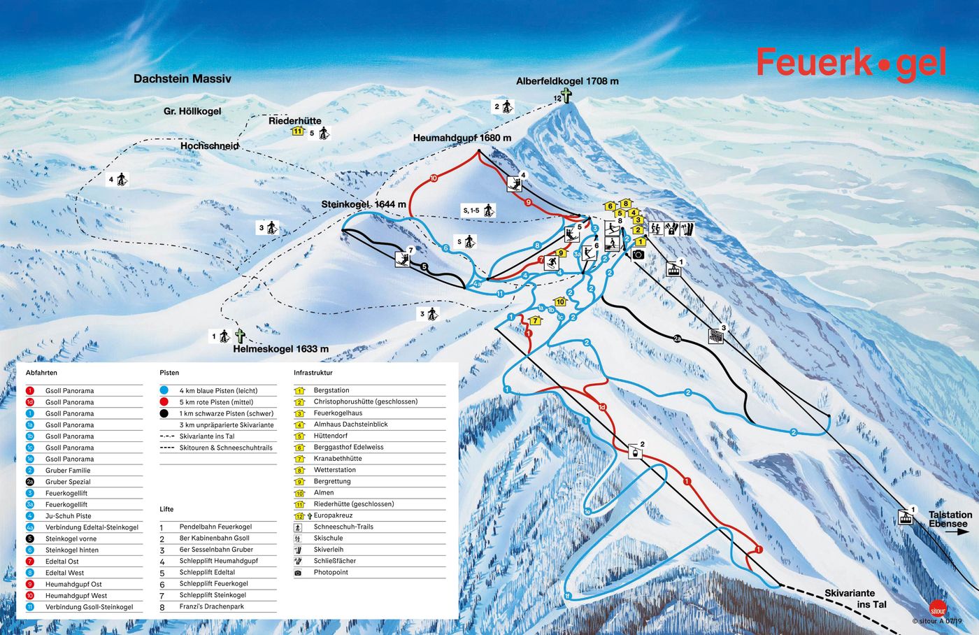 piste map for Feuerkogel