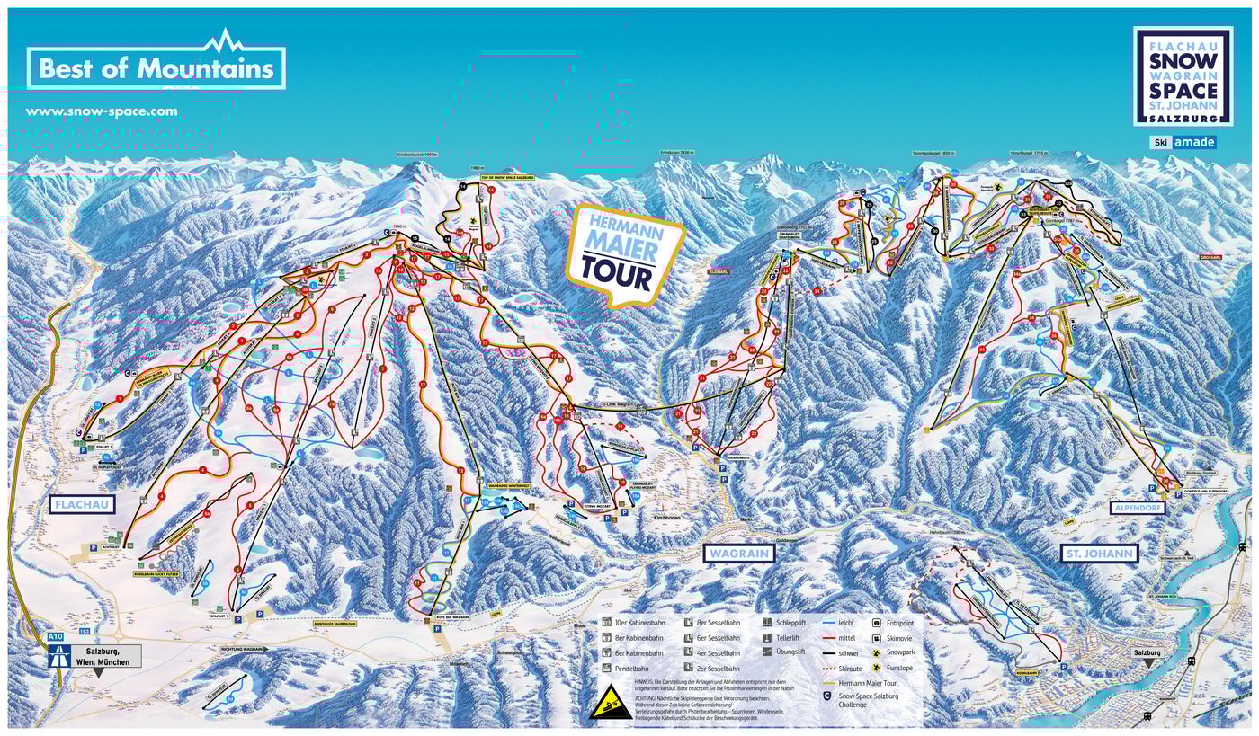 piste map for Flachau
