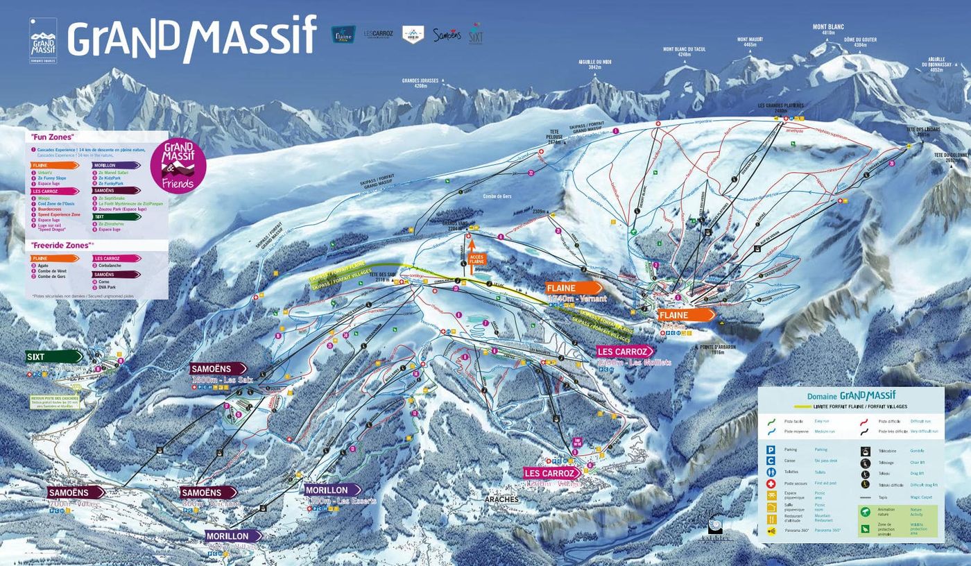 piste map for Flaine