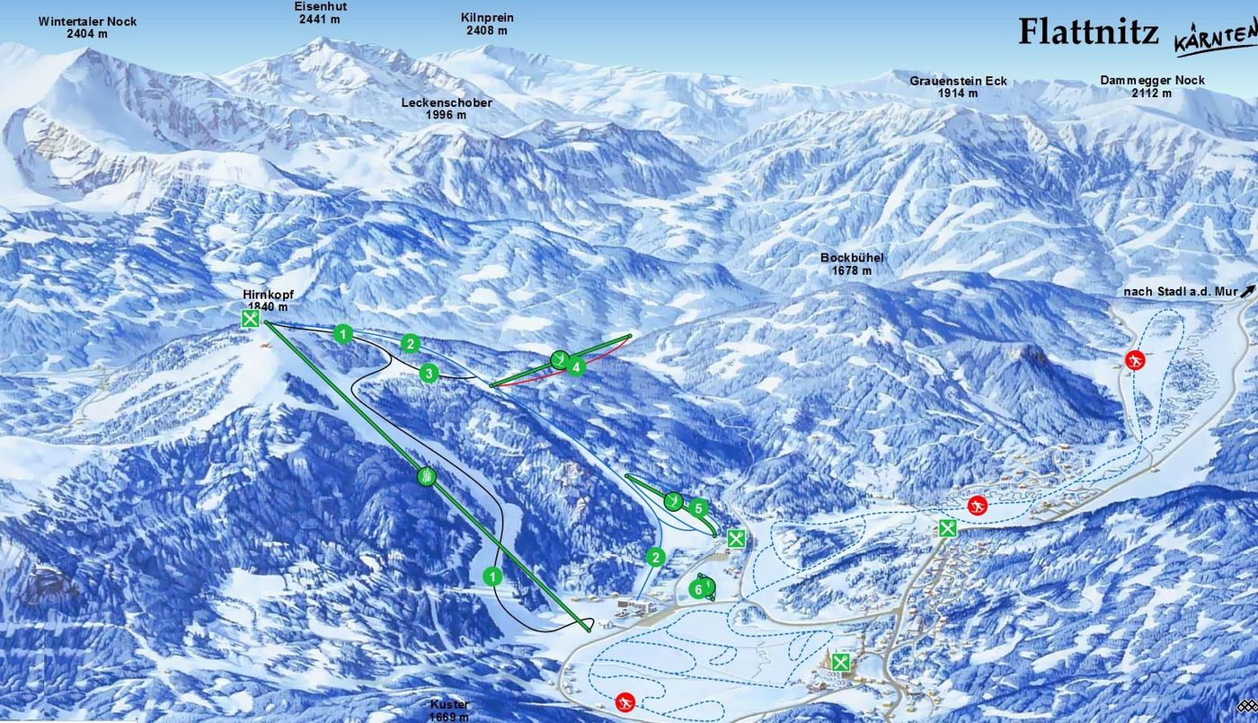 piste map for Flattnitz