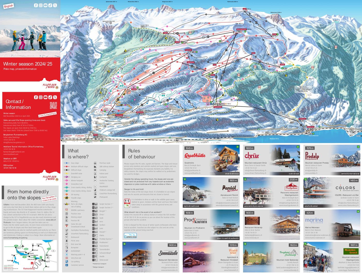 piste map for Flumserberg - Heidiland