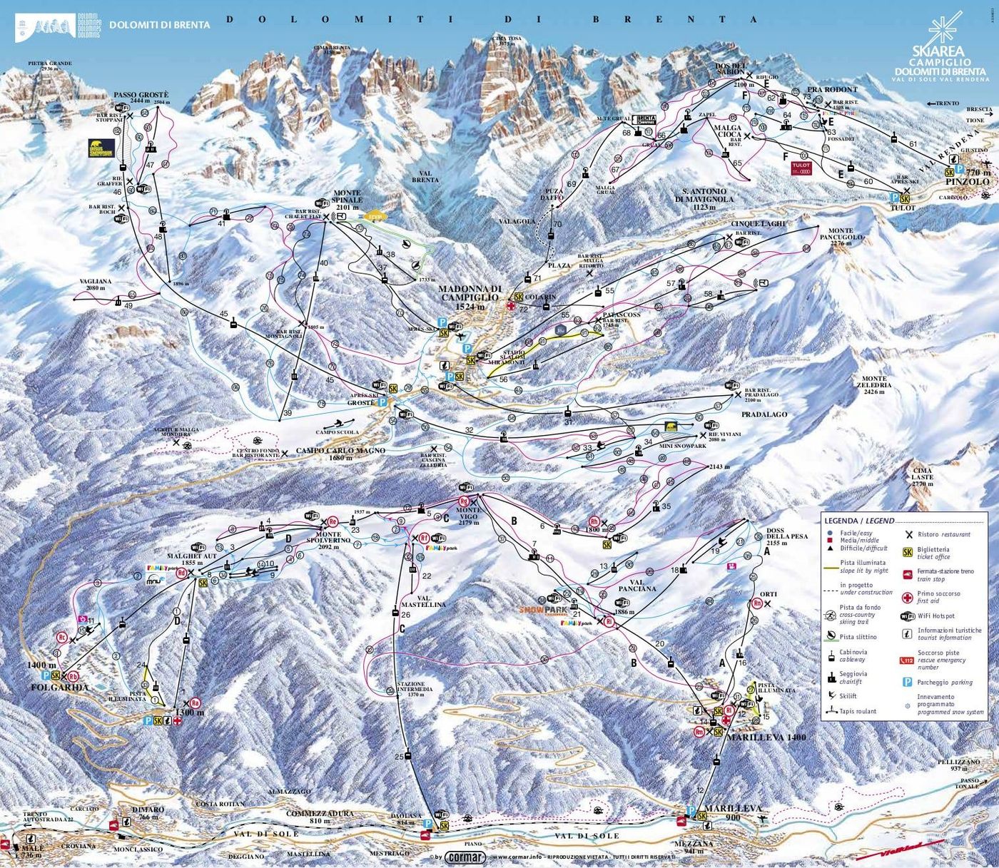 piste map for Folgàrida - Marilléva