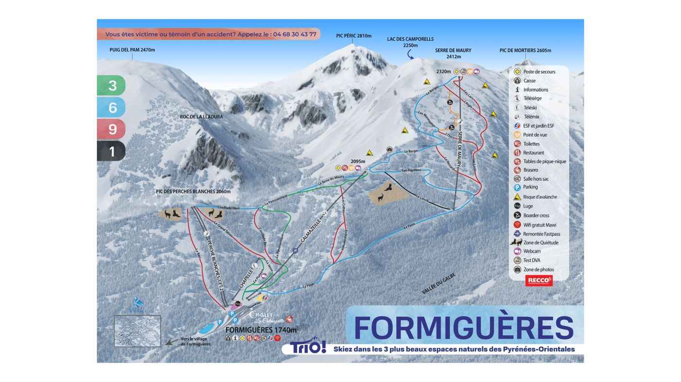 piste map for Formiguères