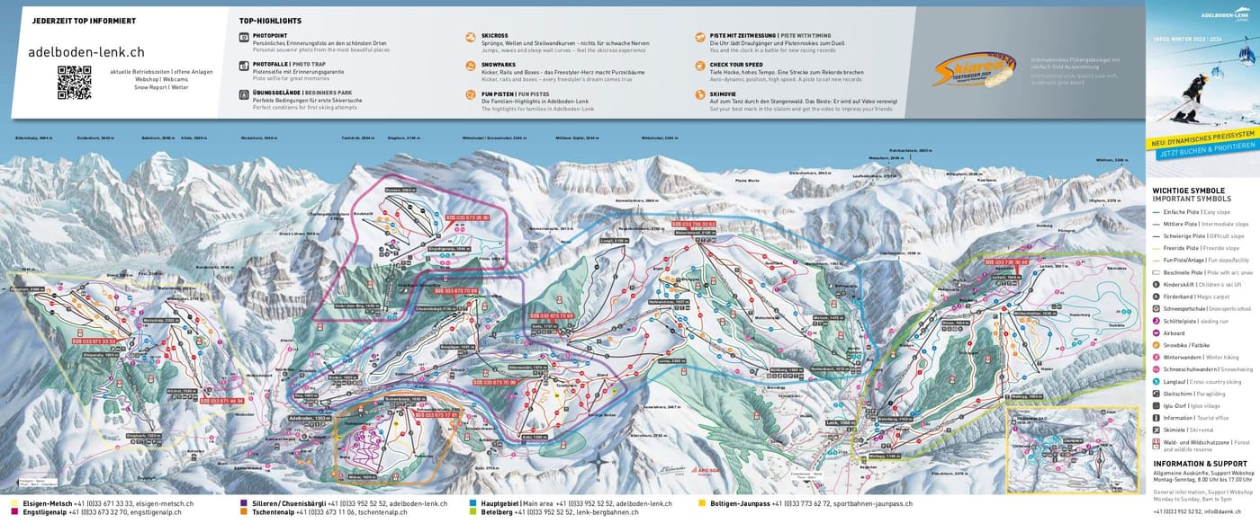 piste map for Frutigen