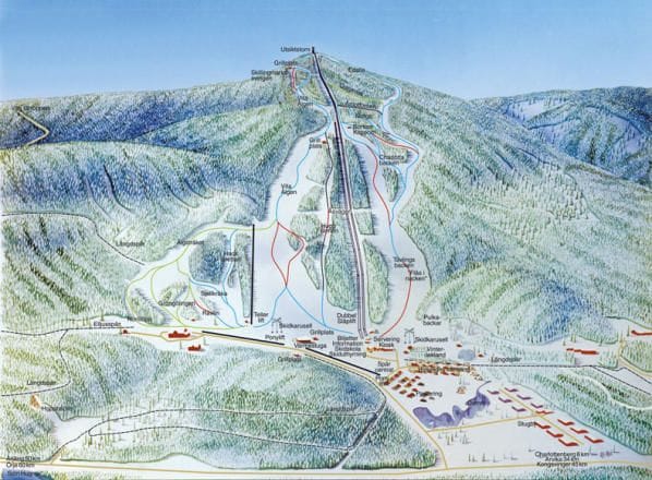 piste map for Frykstabacken