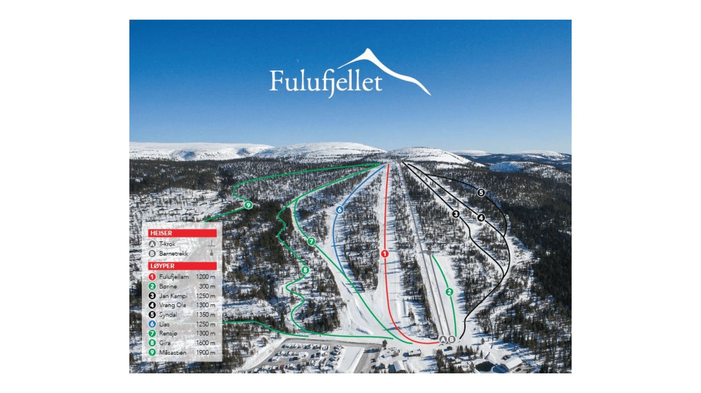 piste map for Fulufjellet