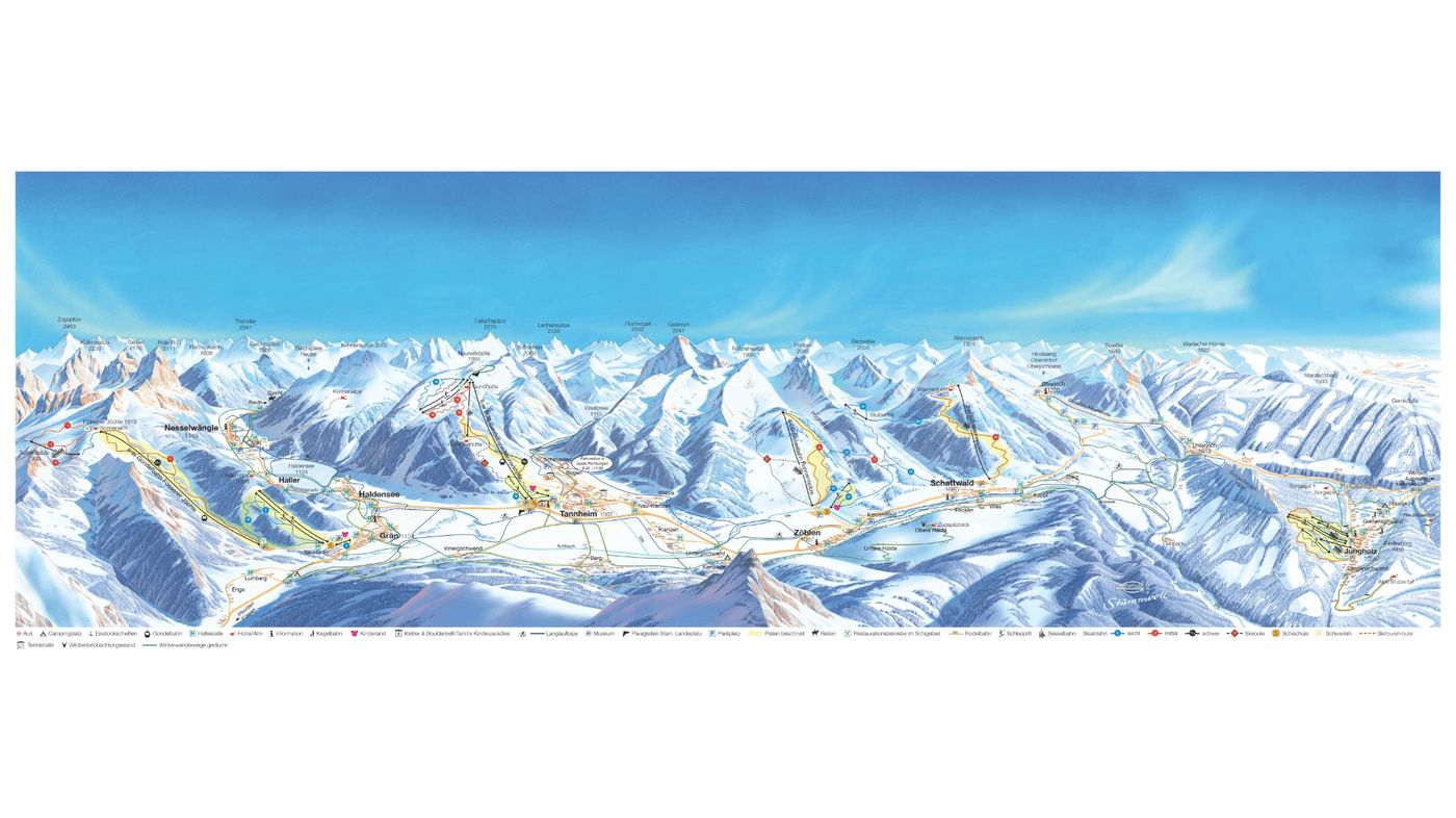 piste map for Füssener Jöchle - Grän